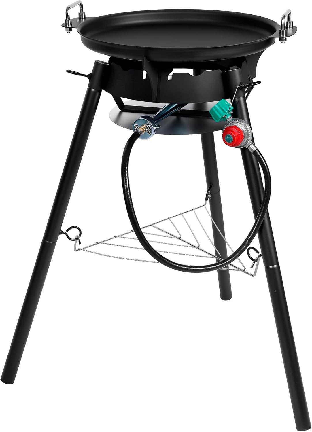 Paella Pan Steel - Paella Pan Set with Burner, 16