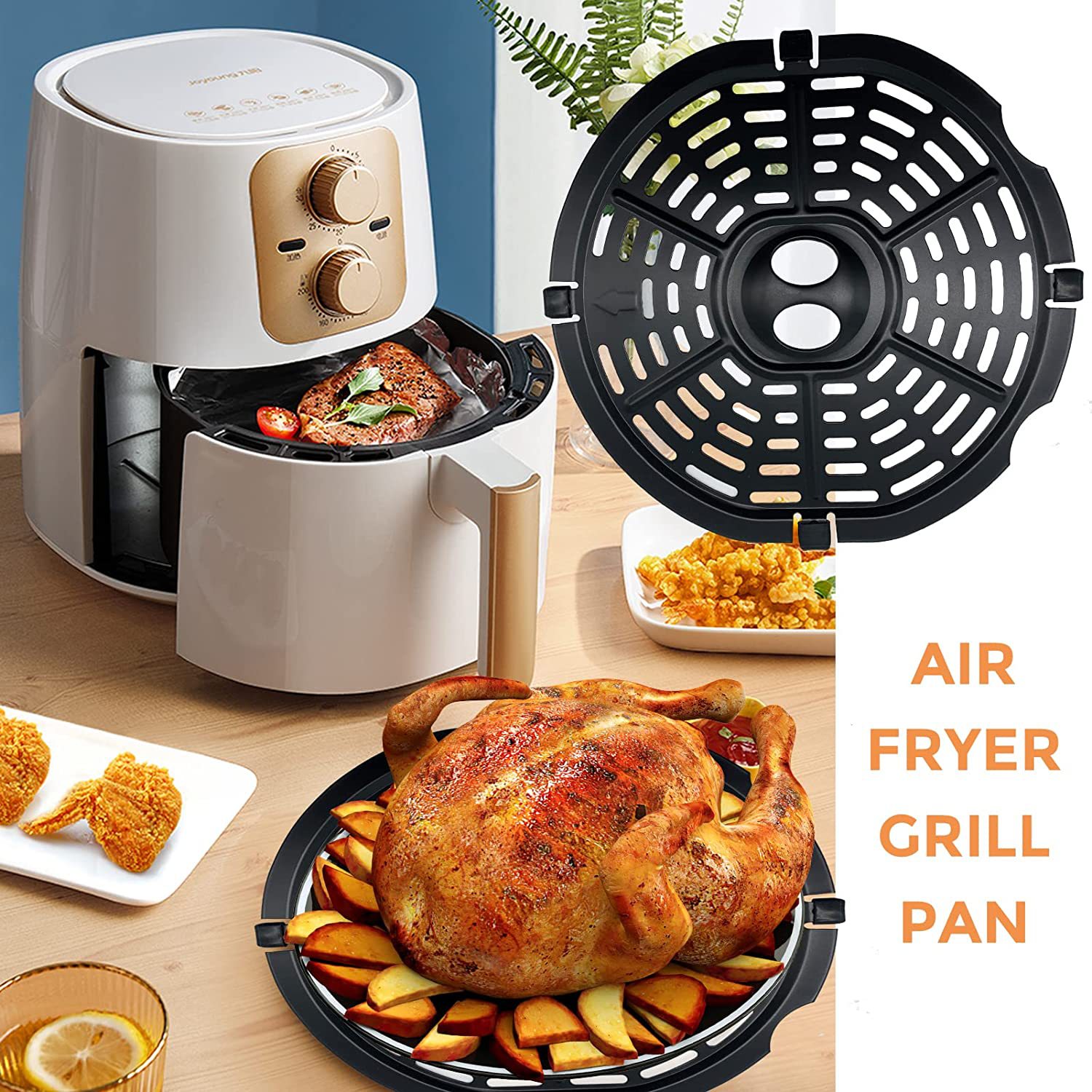 Airfryer Basket Replacement Gr - đánh giá và giá Paella Pan Steel