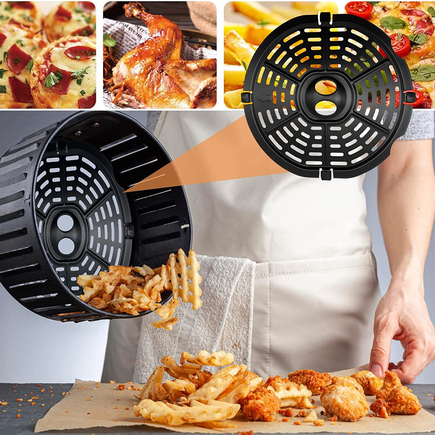Airfryer Basket Replacement Gr - đánh giá và giá Paella Pan Steel