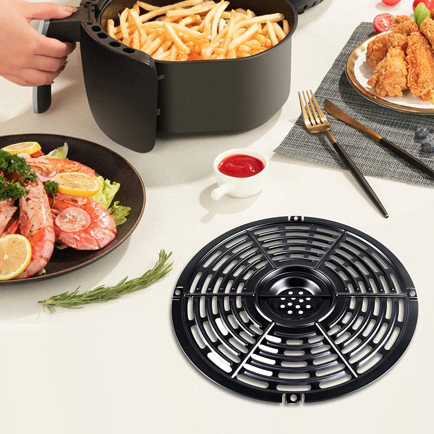 Airfryer Basket Replacement Gr - đánh giá và giá Paella Pan Steel