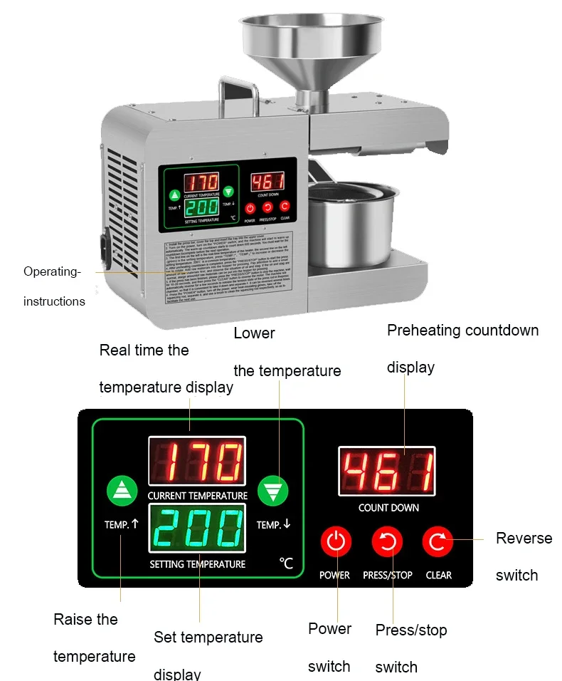 X8S Oil Presser Intelligent St - đánh giá và giá Home Cooking Oil Making Machine