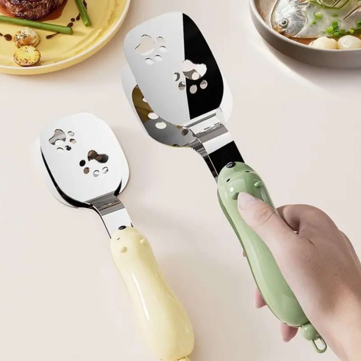 1/2pcs Bear Fish Tongs Flipper - đánh giá và giá Home Cooking Utensils