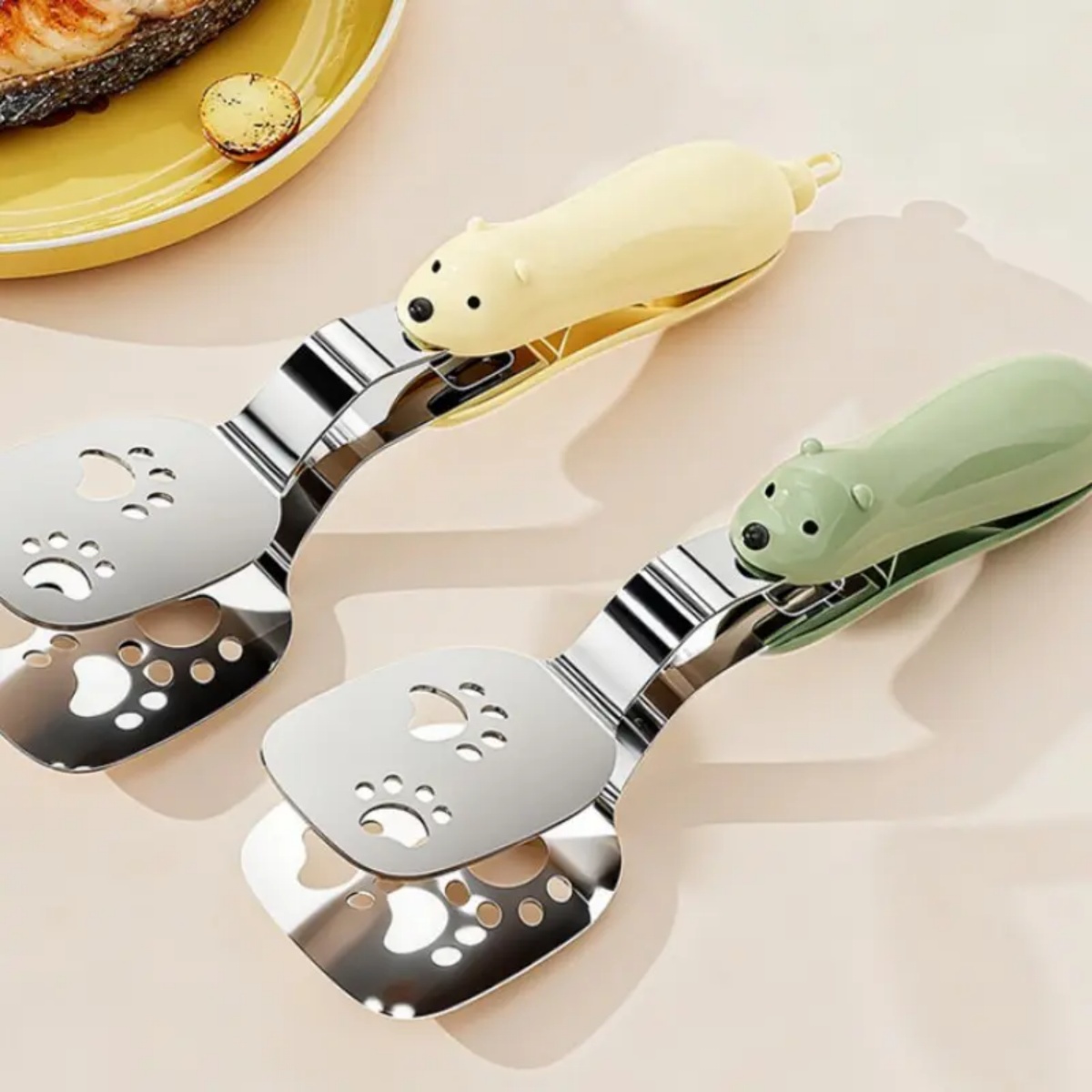 1/2pcs Bear Fish Tongs Flipper - đánh giá và giá Home Cooking Utensils