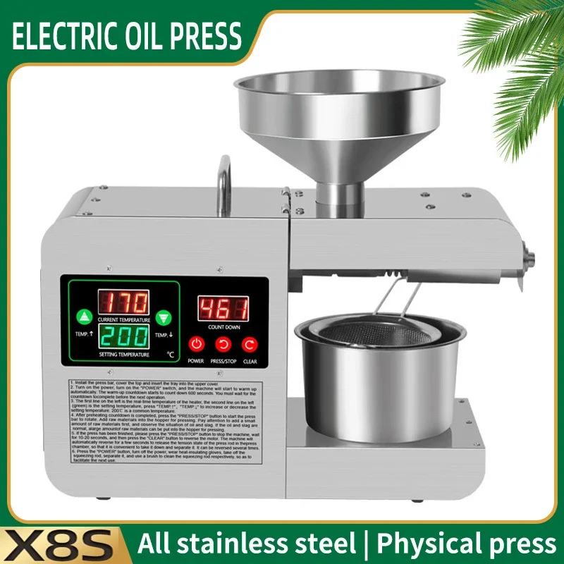 X8S New Upgraded Intelligent T - đánh giá và giá Home Cooking Oil Making Machine