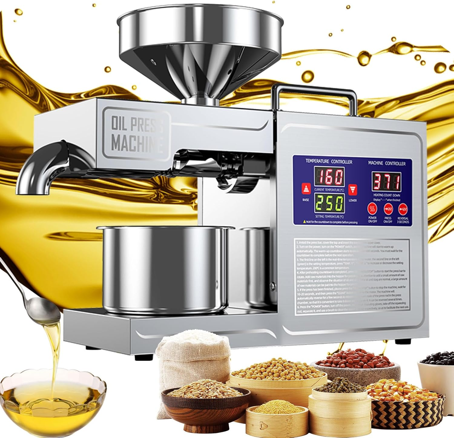 NEW 2025 Model 304 Stainless S - đánh giá và giá Home Cooking Oil Making Machine