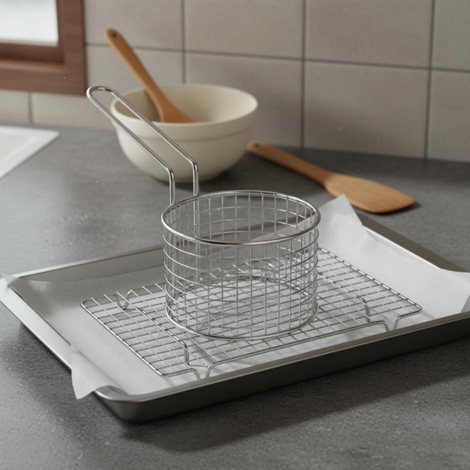 Stainless Steel Chip Basket Ea - đánh giá và giá Home Cooking Utensils