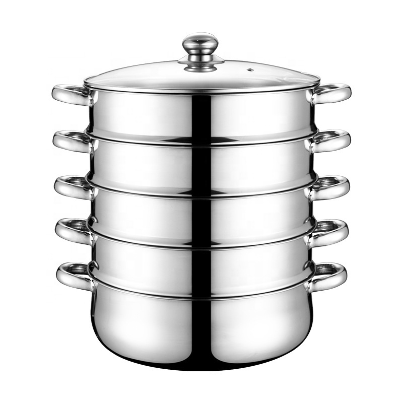 28-40CM Stainless Steel Steam  - đánh giá và giá Home Cooking Utensils