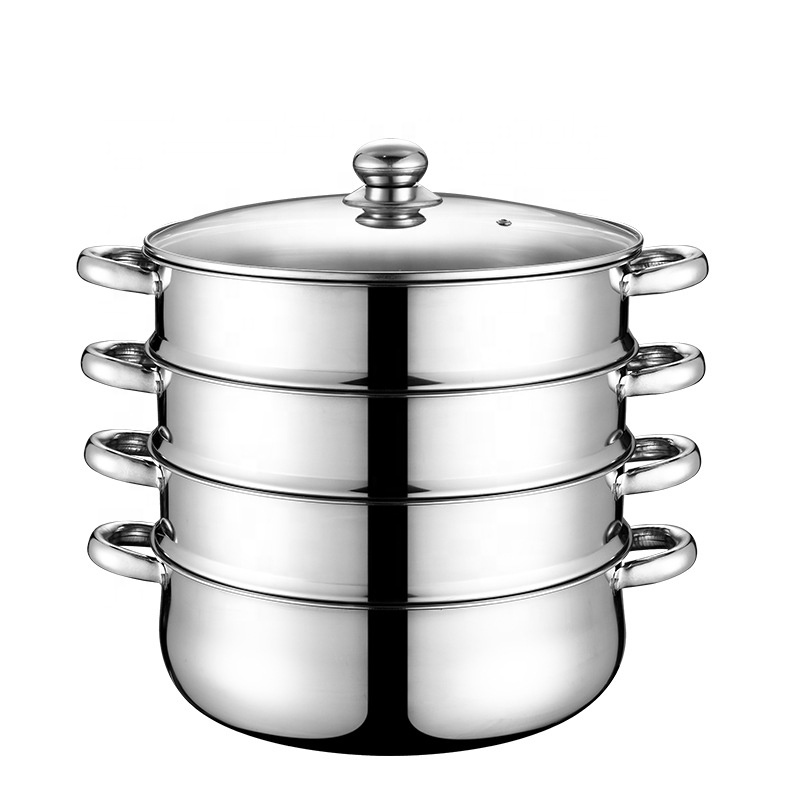 28-40CM Stainless Steel Steam  - đánh giá và giá Home Cooking Utensils