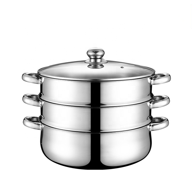 28-40CM Stainless Steel Steam  - đánh giá và giá Home Cooking Utensils