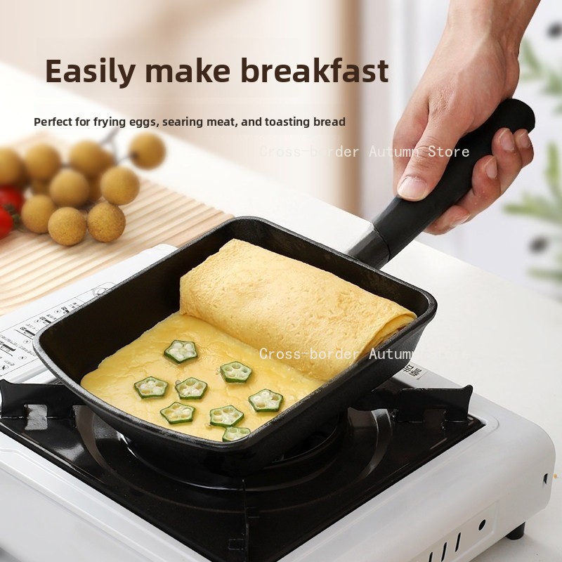 Uncoated Cast Iron Square Fryi - đánh giá và giá Home Cooking Egg Roll