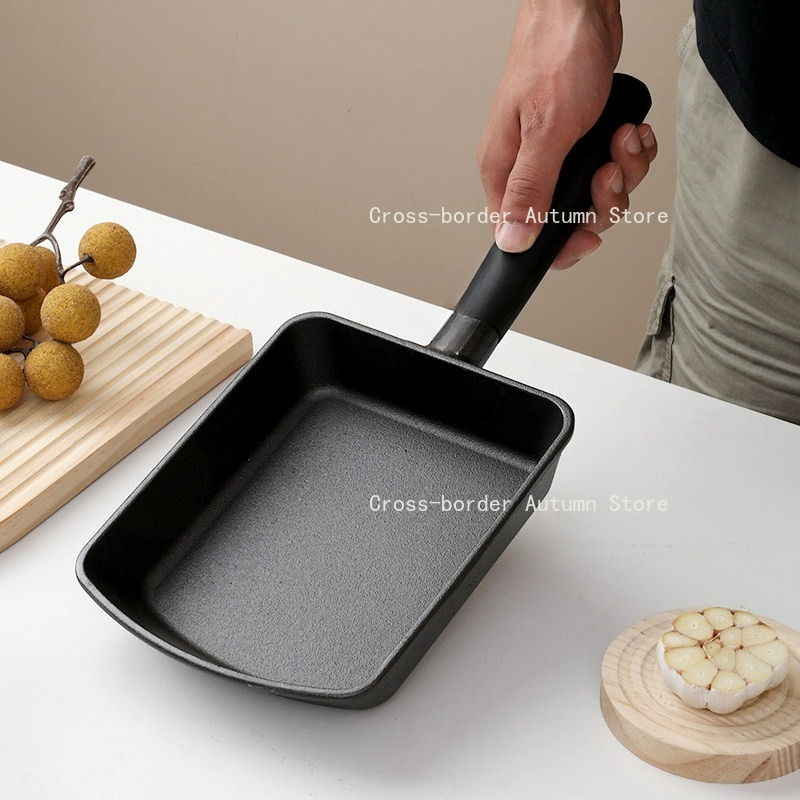 Uncoated Cast Iron Square Fryi - đánh giá và giá Home Cooking Egg Roll