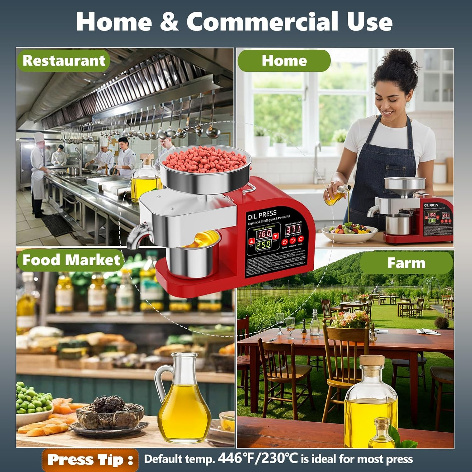 Professional 2-in-1 Oil Press  - đánh giá và giá Home Cooking Oil Making Machine