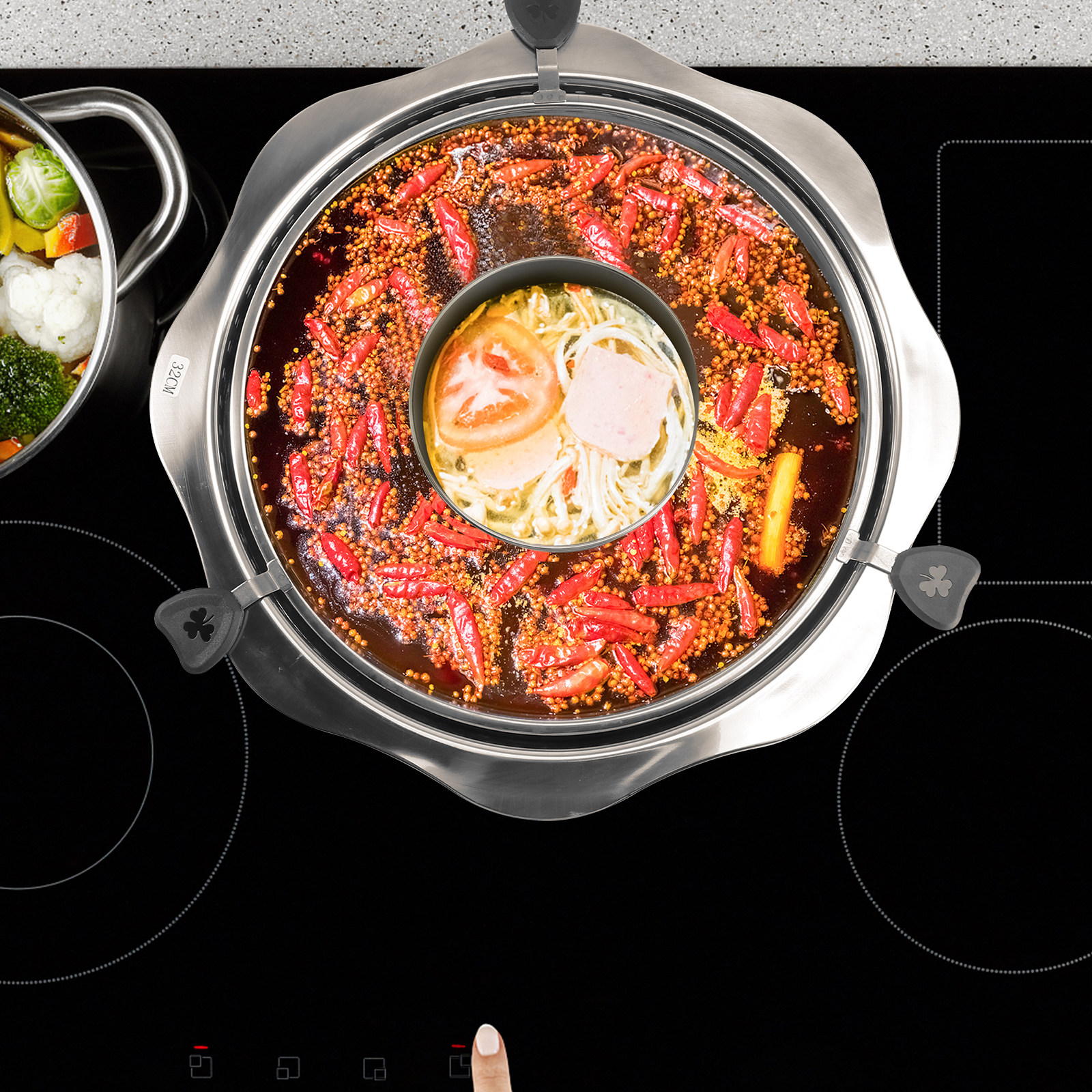 Rotating Hot Pot Stainless Ste - đánh giá và giá Home Cooking Utensils